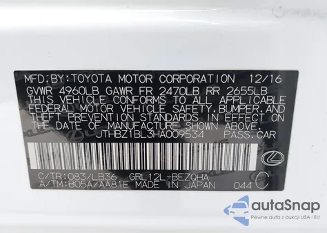 2017 Lexus Gs 350 F Sport from USA, damaged, VIN JTHBZ1BL3HA009534